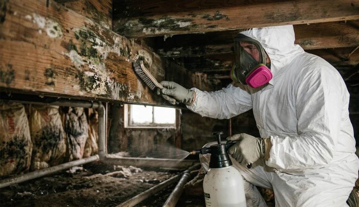 A technician fitting a colorful ankle foot orthosis on a patient's leg indoors.